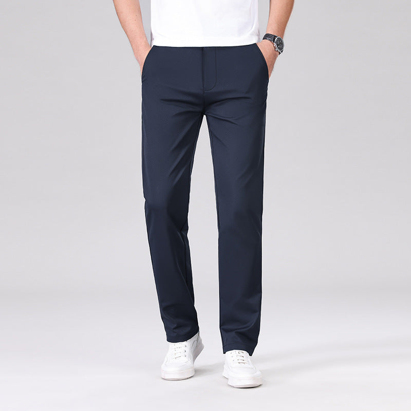 Stretch Slim-Fit Straight-Leg Pants