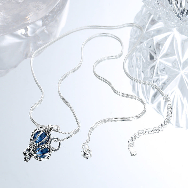 925 Sterling Silver Sea Blue Treasure Necklace