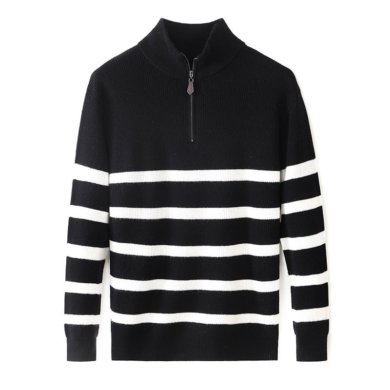 Gentleman Style Striped Sweater