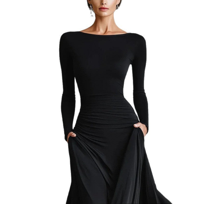 Elegant Waist-Cinching Dress