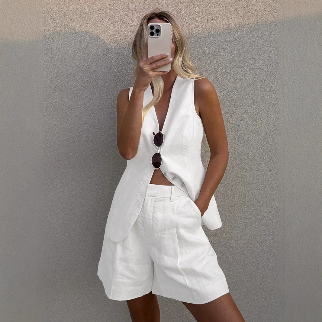 Commuter Vest Shorts Suit