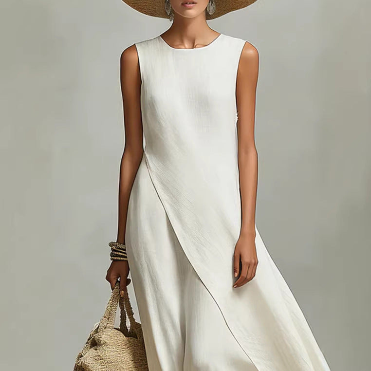 Asymmetrical Hem Modern Style Dress