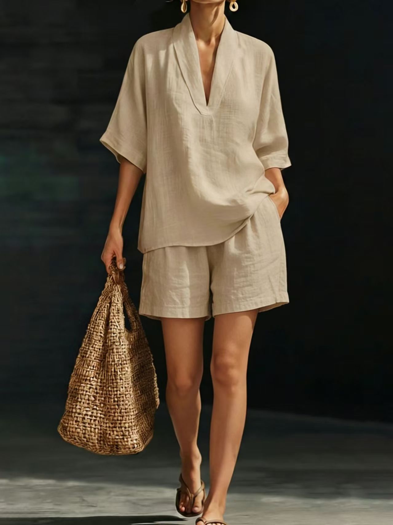Summer Casual Loose Beach Set