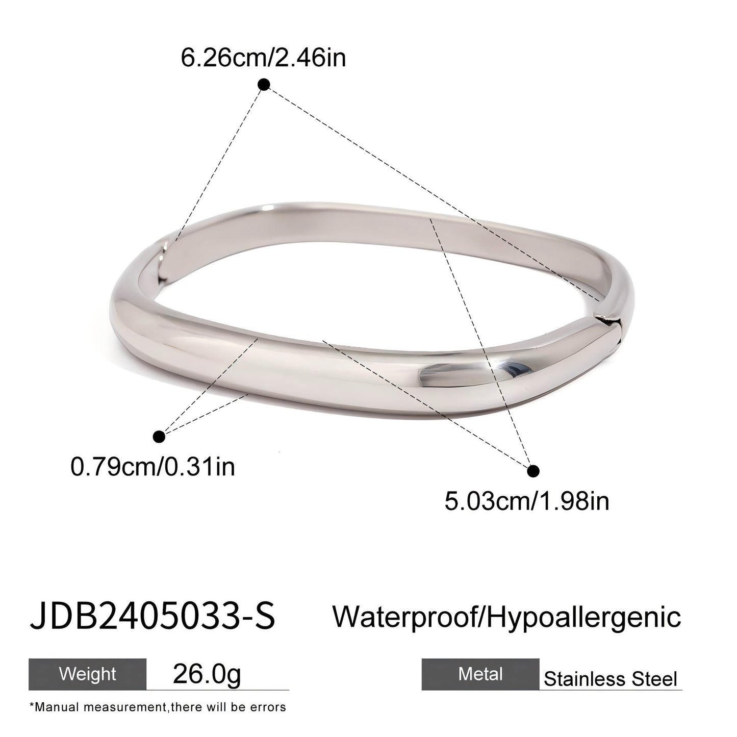 Solid Titanium Steel Bracelet For Women