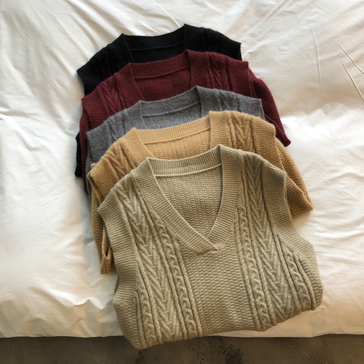 Retro Twist Vest Sweater