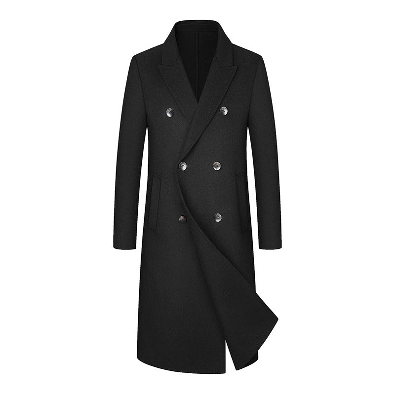 Double Breasted Long Trench Coat