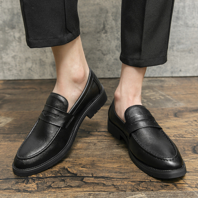 Retro Slip-On Round-Toe British Loafers