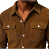 Mens Loose-fit Corduroy Shirt-coat
