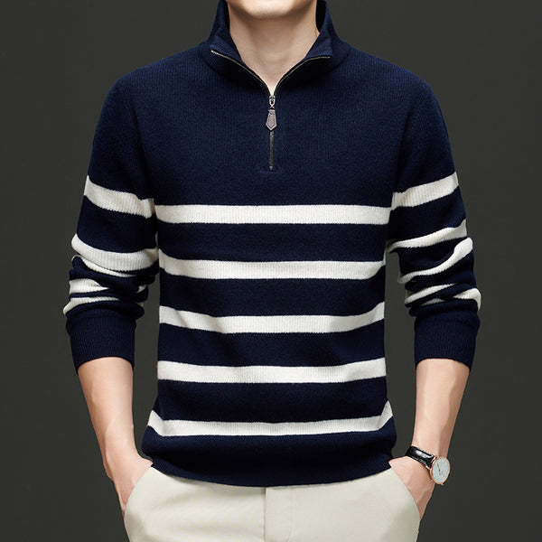 Gentleman Style Striped Sweater
