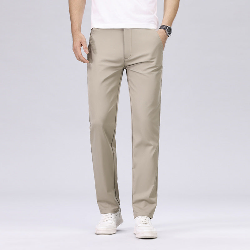 Stretch Slim-Fit Straight-Leg Pants