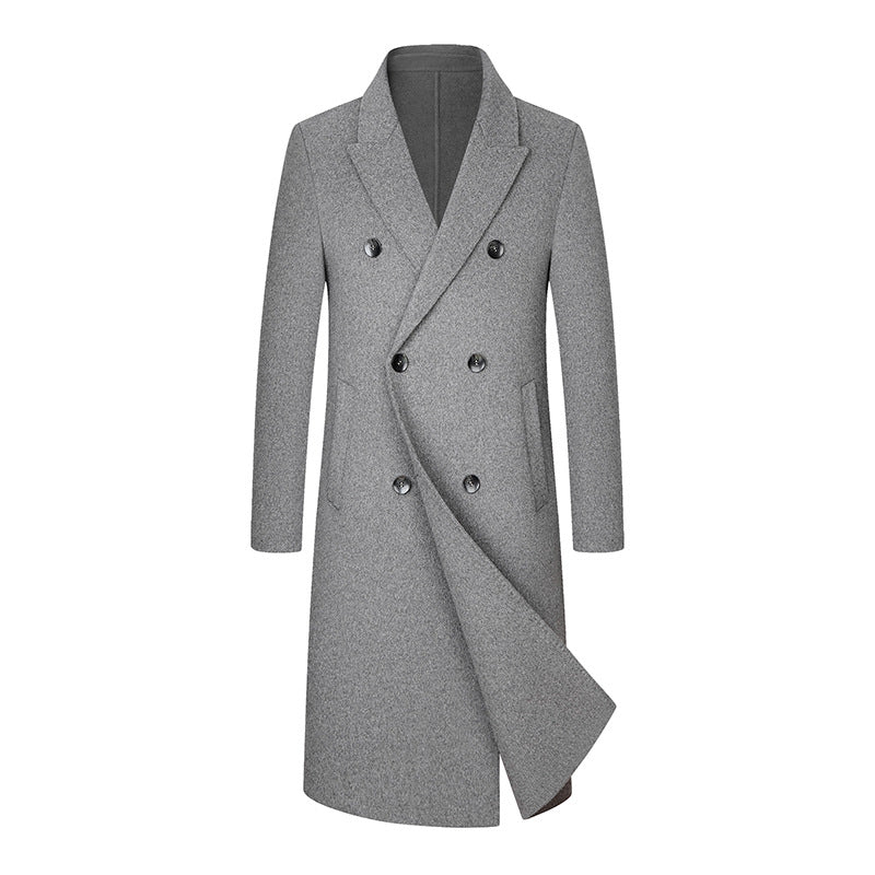 Double Breasted Long Trench Coat