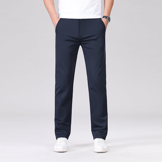 Stretch Slim-Fit Straight-Leg Pants