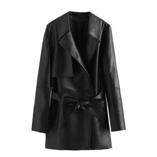 Women's Loose Faux Leather Short Coat