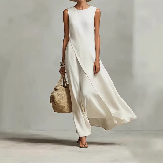 Asymmetrical Hem Modern Style Dress