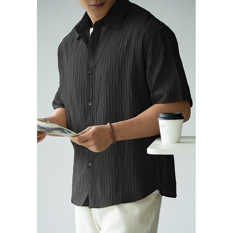 Lapel Short Sleeve Business Shirt